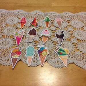 Ice Cream stickers bundle, locker, computer, crafts, scrapbooking